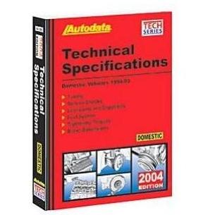 Autodata Domestic Technical Specifications Manual - 2004 Vehicles