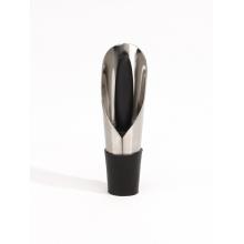 Outset Dripless Wine Pourer W/ Wood Stopper - Black