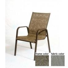 Siesta Aluminum Low Back Sling Dining Chair With Scavo Bronze Frame And A0109 Fabric