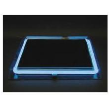 Neon Concepts 15 Inch Square Clear Top Serving Tray (Blue Neon / Rechargeable Battery)