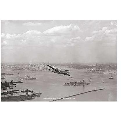 Boeing Stratocruiser, New York Harbor, 1 Poster Print
