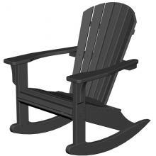 Poly-Wood Recycled Plastic Wood Seashell Adirondack Rocking Chair