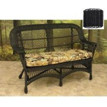 North Cape Pinehurst Resin Wicker Love Seat - Black