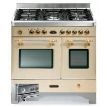 Fratelli Onofri Royal Chiantishire Dual Fuel Range Double Oven, 120V - Stainless Steel/Chrome