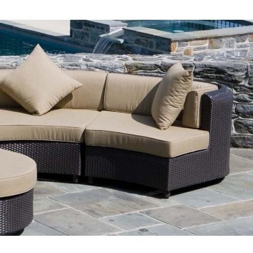 Alfresco Home Portofino Wicker Outdoor Sectional Sofa - Left Arm