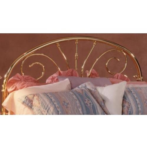 Hillsdale Jackson Classic Brass Metal Headboard Without Frame - Queen