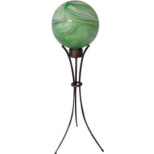 Alpine Gazing Globe Green With Metal Stand