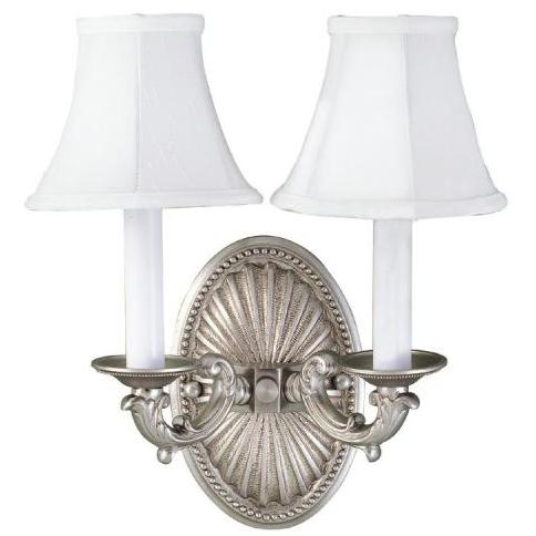 Wall Sconce Two Light Fixture In French Gold Finish - 2 Bulbs