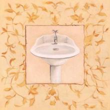 Capital Decor - Golden Floral Sink Size 9x9 Poster Print