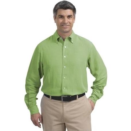 Red House Silk/Linen Woven Shirt XS Arcadian Green