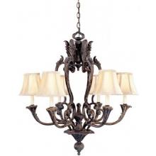 Claiborne Collection Chandelier In French Bronze Finish - 6 Bulbs