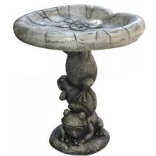 Alpine Fiberglass Birdbath (With Frog Stand)