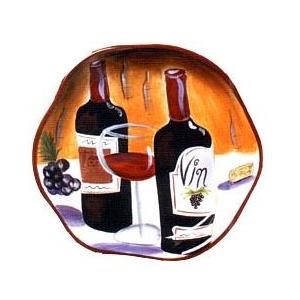 Clay Art Wine Cellar Appetizer Plate (Set Of 4)
