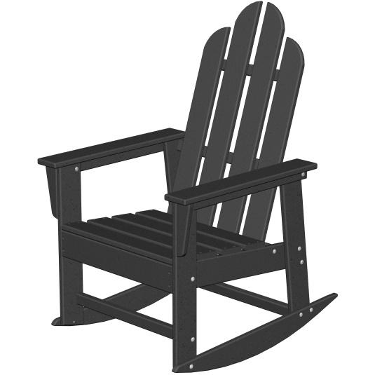 Poly-Wood Recycled Plastic Wood Long Island Adirondack Rocking Chair