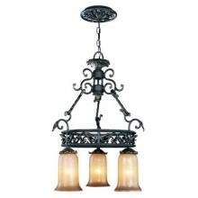 Chelsea Collection Hanging Three Light Fixture In Wrought Iron Finish - 3 Bulbs