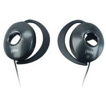 ULTRA-LIGHTWEIGHT EAR CLIPS WITH IN-LINE VOLUME CONTROL (BLACK)