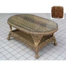North Cape Port Royal Resin Wicker Coffee Table - Walnut