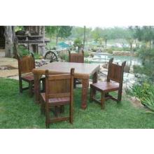 Teak Wood Ranch House Card Table