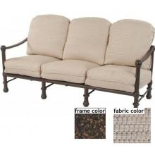 Suncoast Heritage Deep Seating Sofa - Mahogany Frame And Bally Fabric