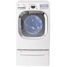 LG 7.4 Cuft Gas Front Control Steam Ultra-Capacity Dryer - White