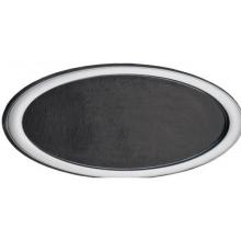 HouseMark Series Large Oval Address Plaque - Black W/ Satin Nickel