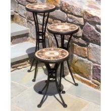 Alfresco Home Compass Outdoor Plant Stands (Set Of 3) - 12 Inch Round