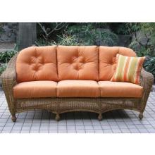 North Cape Port Royal Resin Wicker 3 Seater Sofa - Walnut