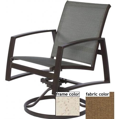 Suncoast Vision Sling Hi-Back Swivel Tilt Chair - Pebble Frame And Raku Fabric