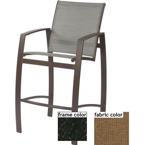 Suncoast Vision Sling Barstool - Ebony Frame And Raku Fabric