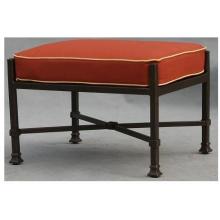 Darlee Laguna Cast Aluminum Ottoman With Cushion