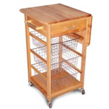 Basket Cart With Drop Leaf