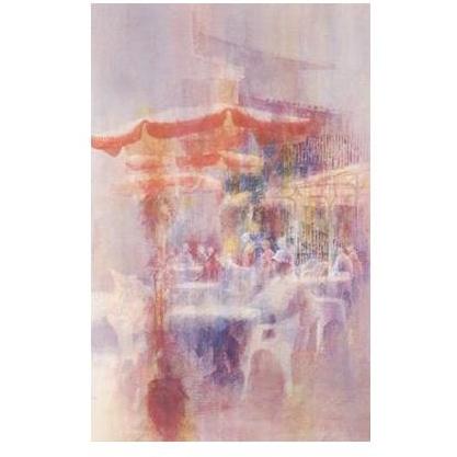 Morning Coffee Al Fresco Poster Print