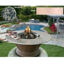 San Simeon Cocktail Height Fire Pit - Adobe Base/ Sea Green Granite Top - LP