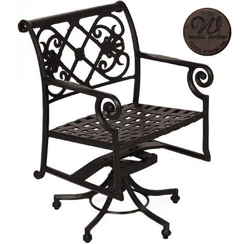 Windham Castings Catalina Swivel Pedestal Dining Chair Frame Only, Bronze