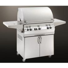 Fire Magic Gas Grills Aurora A540 Natural Gas All Infrared Grill With Single Side Burner And Rotisserie On Cart