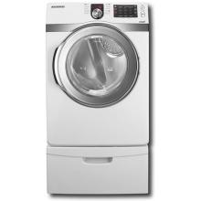 Samsung Electric 7.4 Cu Ft. White Chrome Trim Front Load Super Cap Dryer