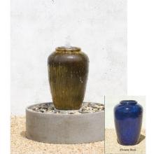 Campania Glazed Orenda Tall Jar Fountain - Round Basin