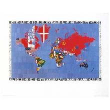 Worl Map, 1983 Poster Print