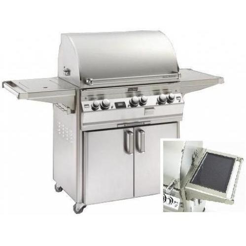 Fire Magic Gas Grills Echelon E790s Natural Gas Grill With Solar Panel & Single Side Burner On Cart