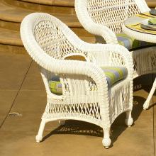 North Cape Montego Resin Wicker Dining Chair - White