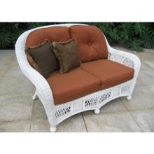North Cape Montego Resin Wicker Love Seat - White