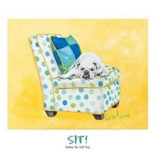Sidney The Bull Dog (Polka Dot) Poster Print