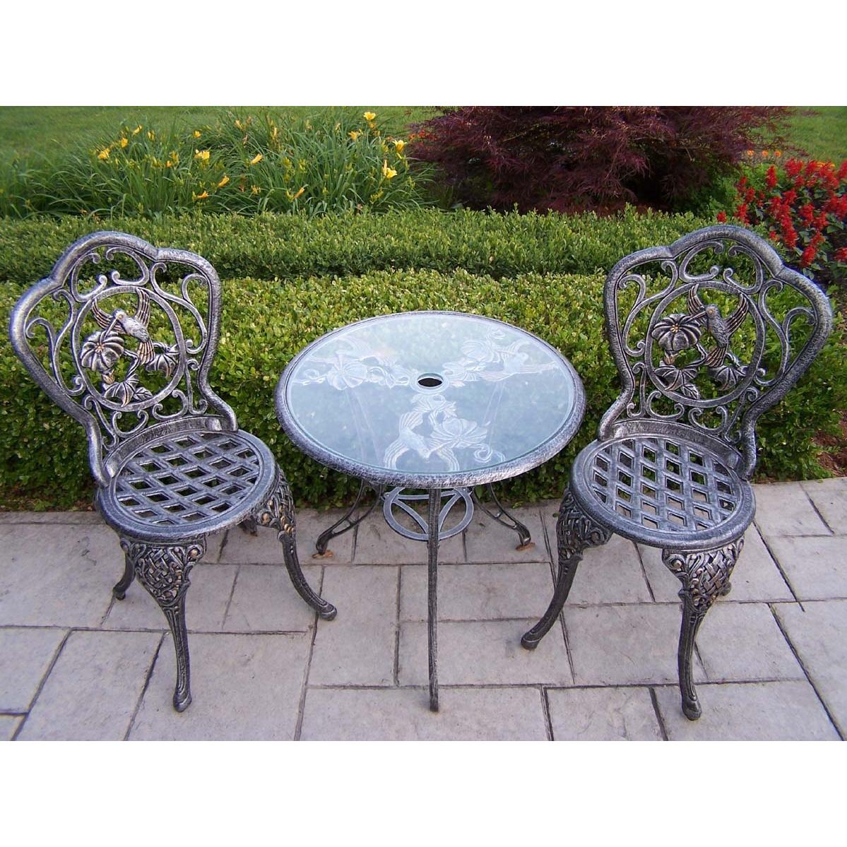 Oakland Living Hummingbird 3 Piece Bistro Set