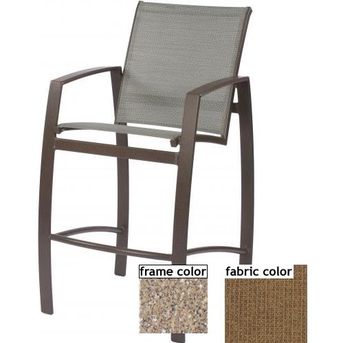 Suncoast Vision Sling Barstool - Sahara Frame And Raku Fabric
