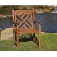 Eden Outdoor Living Parquet Keruing Wood Armchair