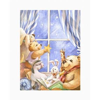 Teddy Bear Stars Poster Print