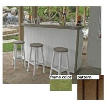 Eagle One Recycled Plastic Huntington Big Bar Set - 3 Bar Stools - New England Pattern Driftwood