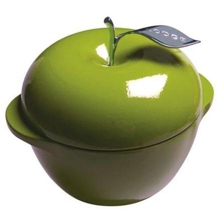 Lodge Enamel Cast Iron Casserole Apple Pot 3 Qt. - Green