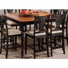 Hillsdale Embassy Square Counter Height Dining Table With Leaf And Pattern Veneer - Cherry/rubbed Black
