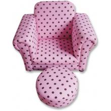 Childs Stuffed Club Chair And Ottoman-Maya Dot